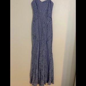 Baby blue lace gown